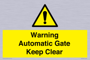 Warning Automatic Gate Keep Clear